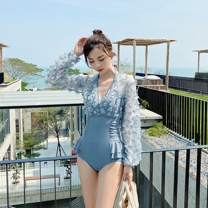 Belly thin conservative skirt swimsuit