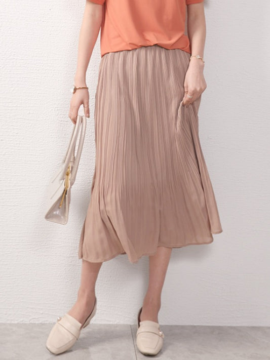 CHIFFON SOLID COLOR RUFFLED SKIRTS