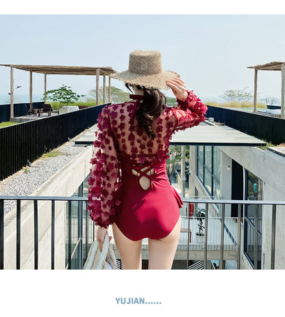 Belly thin conservative skirt swimsuit