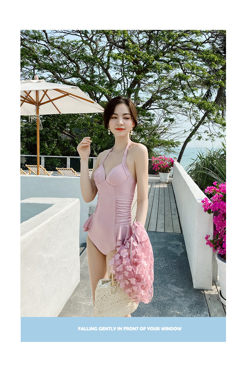 Belly thin conservative skirt swimsuit