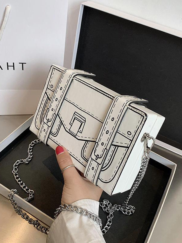 Original Stylish Cartoon Printed Contrast Color Bag