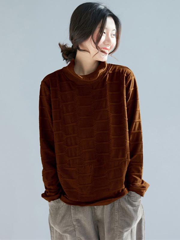 Original Solid High Collar Hoodies&Sweatshirts