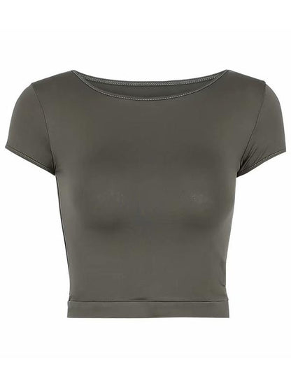 Short Sleeve Solid Wrap Tees