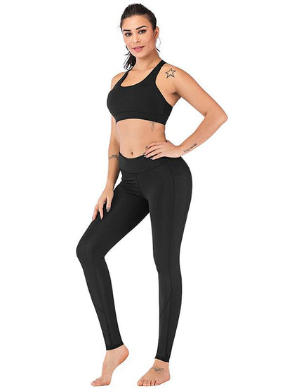 Pocket Solid Yoga Leggings