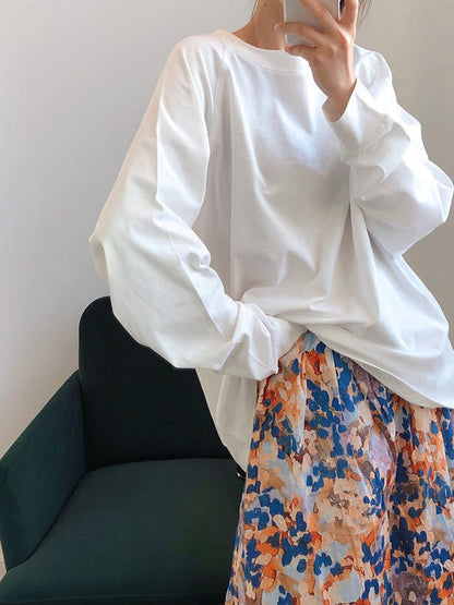 Printed Oil Painting Zipper Skirt