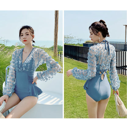 Belly thin conservative skirt swimsuit