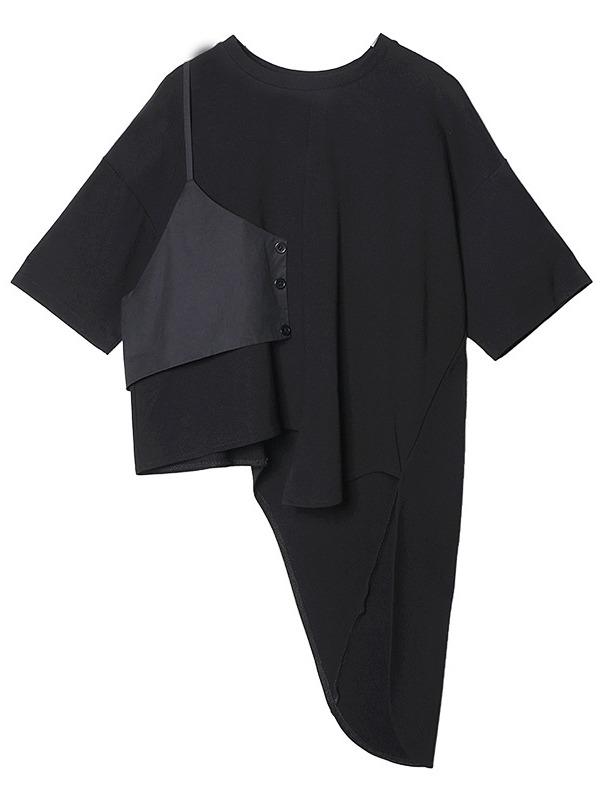 Original Split-Joint Irregularity T-Shirts Tops