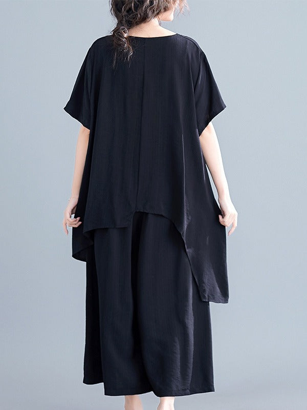 LOOSE STRIPED SPLIT-JOINT THIN DRAWSTRING LONG DRESS