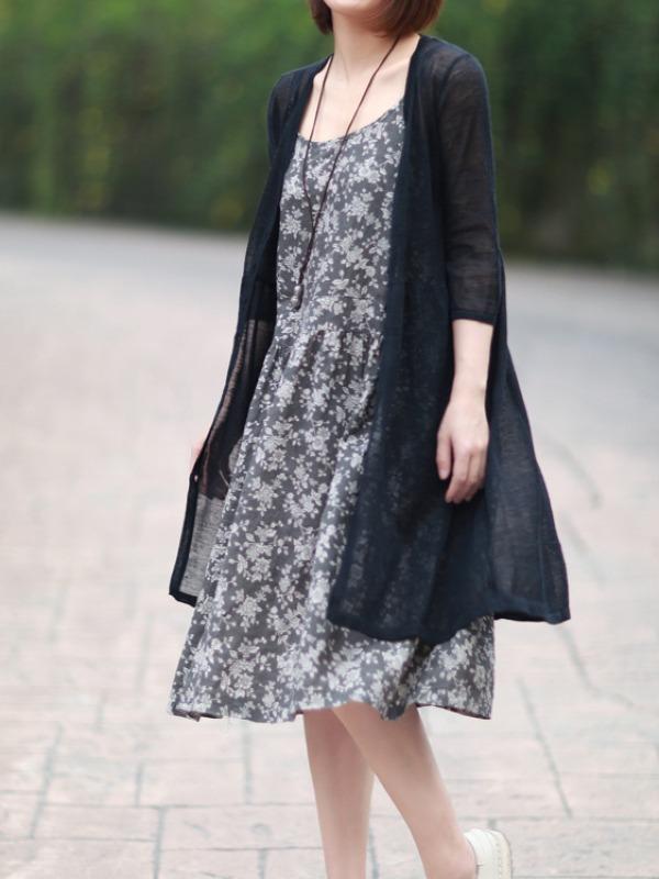 Linen Solid Knitting Sunscreen Outwears