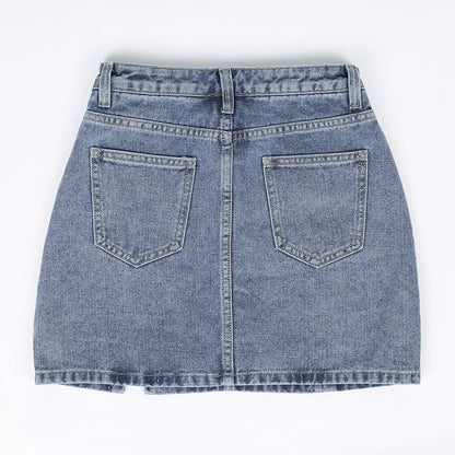 Large size sexy high waist irregular slim denim short skirt casual ACTIVEWEAR