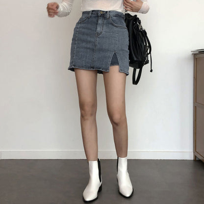 Large size sexy high waist irregular slim denim short skirt casual ACTIVEWEAR
