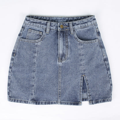 Large size sexy high waist irregular slim denim short skirt casual ACTIVEWEAR