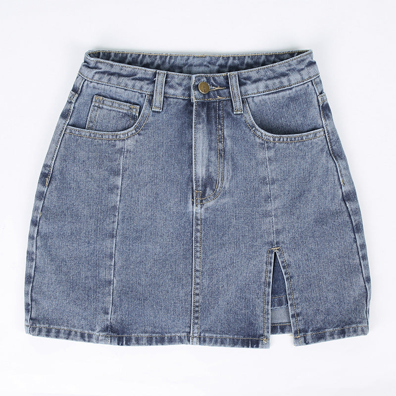 Large size sexy high waist irregular slim denim short skirt casual ACTIVEWEAR