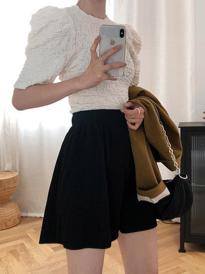 Loose Fashion Puff Sleeve Ruffled T-Shirts