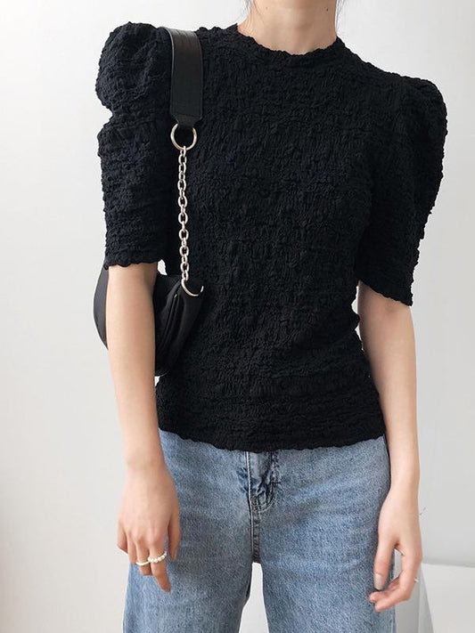 Loose Fashion Puff Sleeve Ruffled T-Shirts