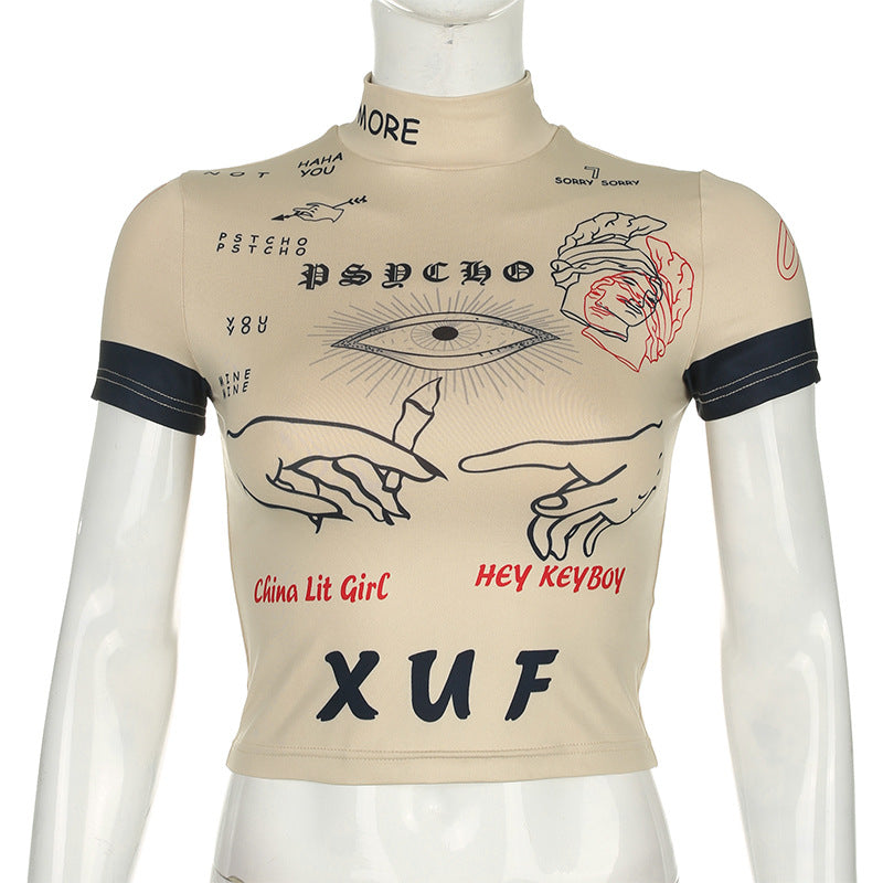 Sexy funny personality creative graffiti print ACTIVEWEAR