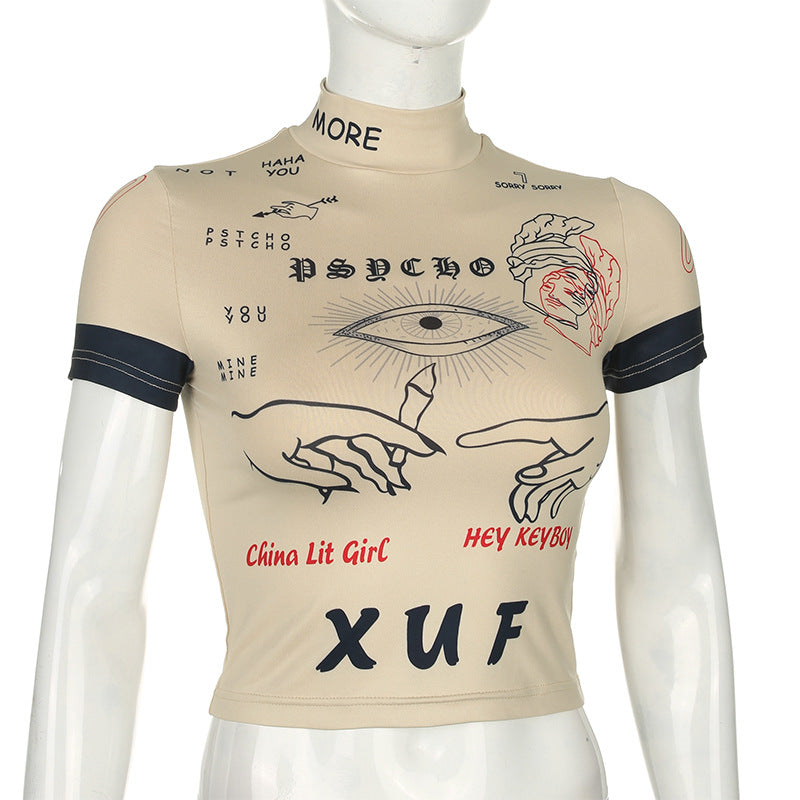 Sexy funny personality creative graffiti print ACTIVEWEAR