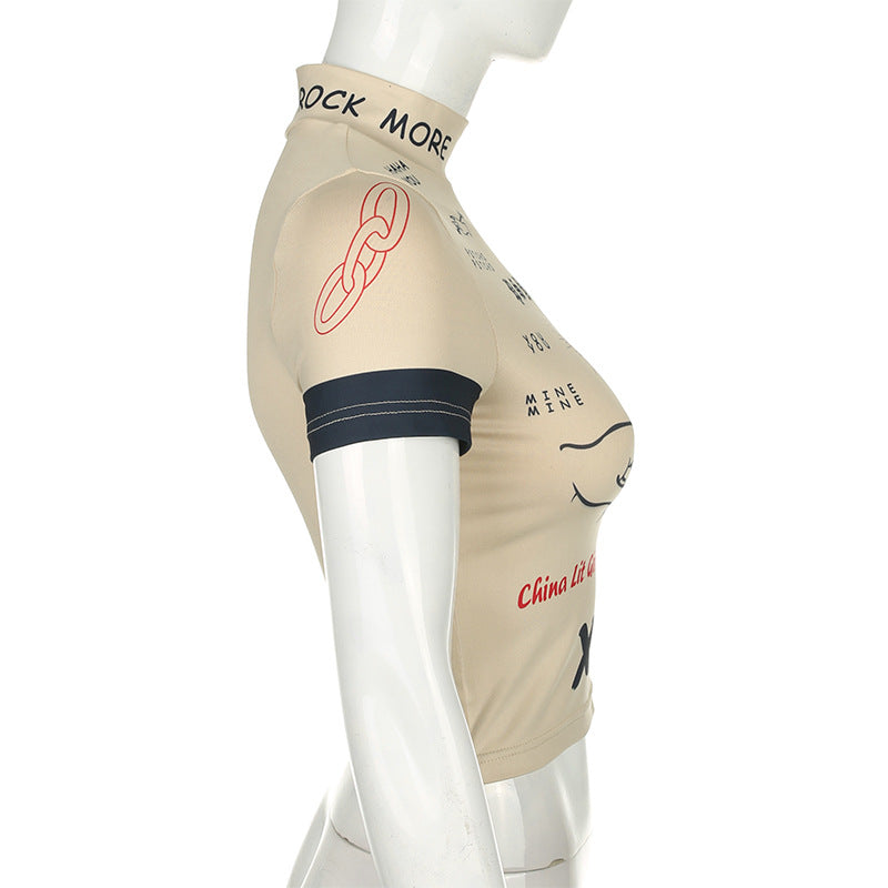 Sexy funny personality creative graffiti print ACTIVEWEAR