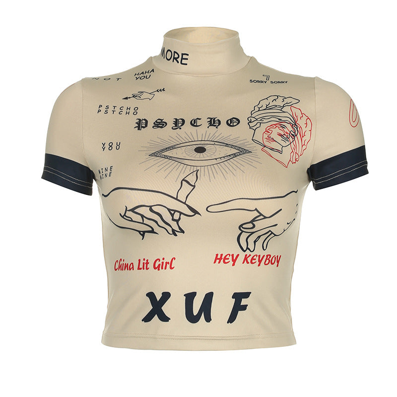 Sexy funny personality creative graffiti print ACTIVEWEAR