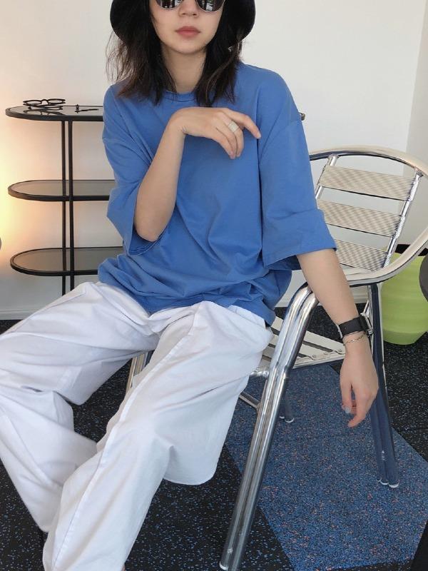 Loose Simple Solid Color T-Shirts