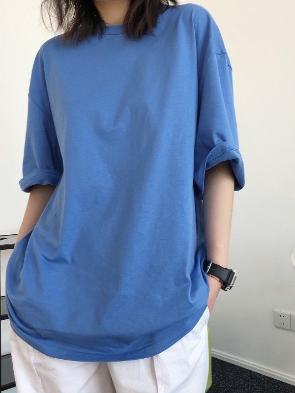 Loose Simple Solid Color T-Shirts