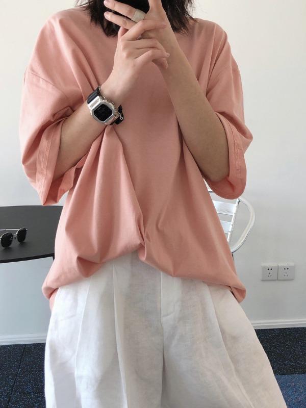 Loose Simple Solid Color T-Shirts