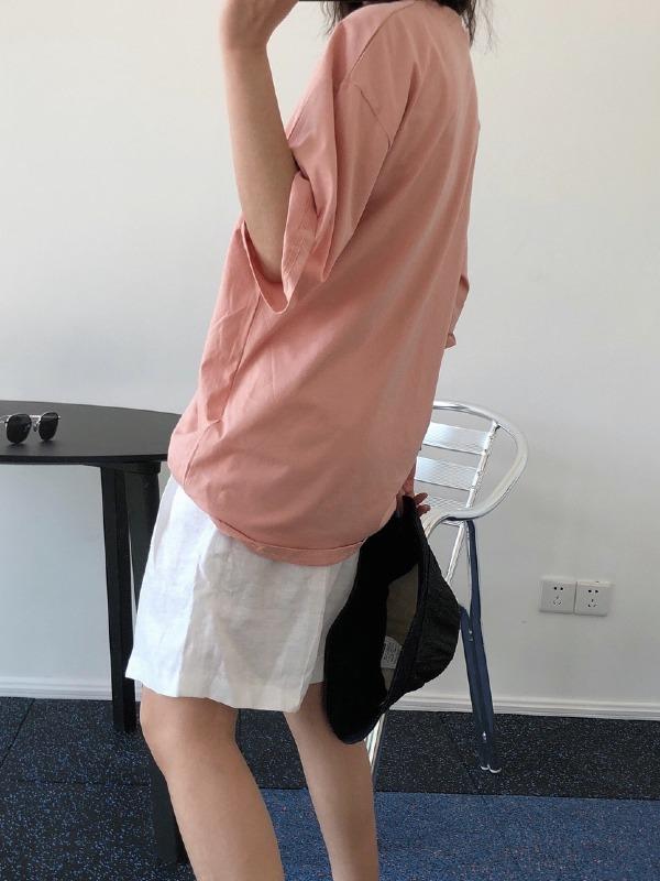 Loose Simple Solid Color T-Shirts