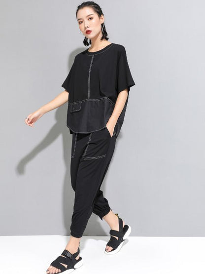 Loose Simple Split-Joint T-Shirts