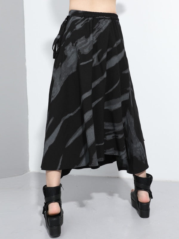 CROPPED ELASTICS SPLIT-JOINT SKIRT