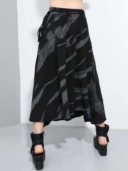 CROPPED ELASTICS SPLIT-JOINT SKIRT