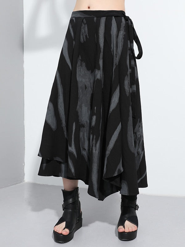 CROPPED ELASTICS SPLIT-JOINT SKIRT