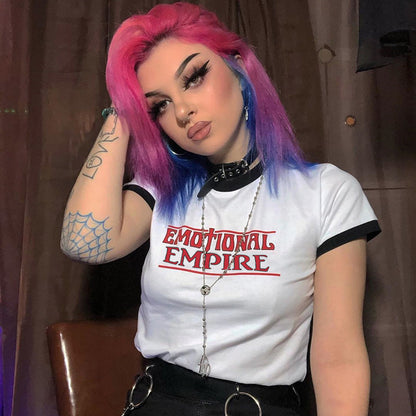 Short-sleeved short-sleeved T-shirt with loose letter print ACTIVEWEAR