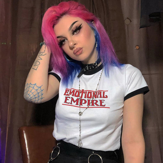 Short-sleeved short-sleeved T-shirt with loose letter print ACTIVEWEAR