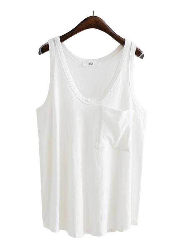 Casual Comfortable Big-Neck Simple Camisole