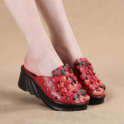 NATIONAL RETRO PLATFORM SLIPPERS