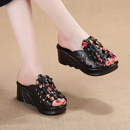 NATIONAL RETRO PLATFORM SLIPPERS