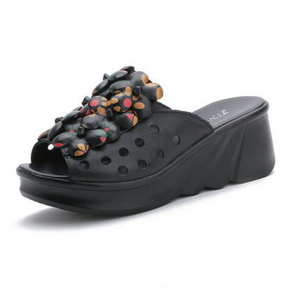 NATIONAL RETRO PLATFORM SLIPPERS