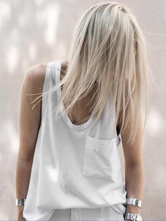 Casual Comfortable Big-Neck Simple Camisole