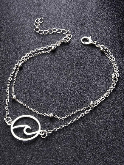 Silver Vintage Alloy Footchain Accessories