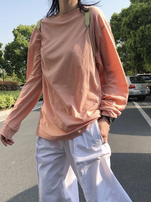 Loose Solid Color Comfortable Long Sleeve Shirt