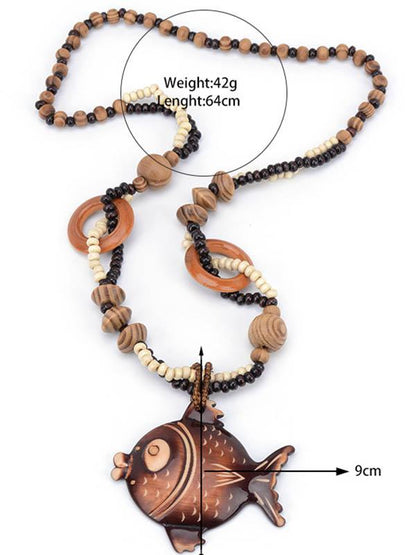 Wood Fish Pendant Accessories