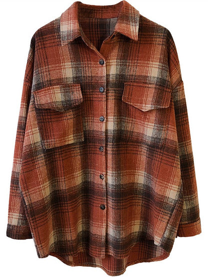 Vintage Plaid Casual Shirt