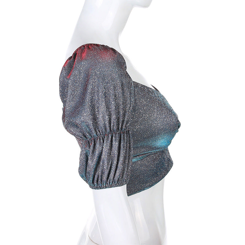 Palace style retro short slim slimming short-sleeved ACTIVEWEAR