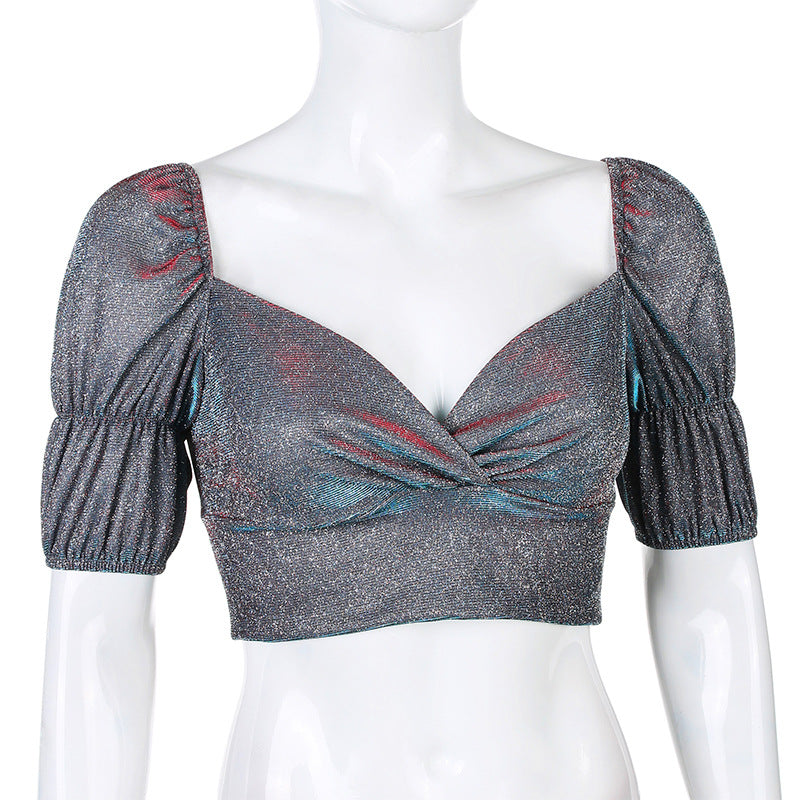 Palace style retro short slim slimming short-sleeved ACTIVEWEAR