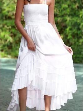 Fashion Sexy Off-Back Lace-up Beach Maxi Dress