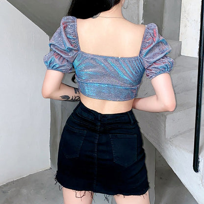 Palace style retro short slim slimming short-sleeved ACTIVEWEAR