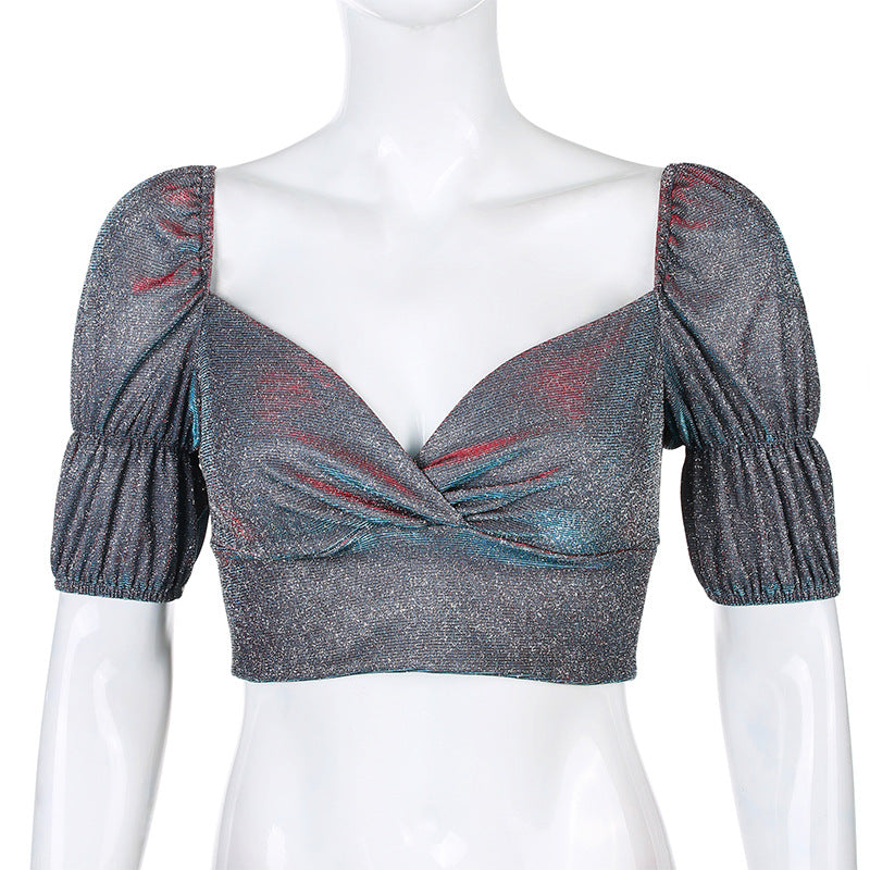 Palace style retro short slim slimming short-sleeved ACTIVEWEAR