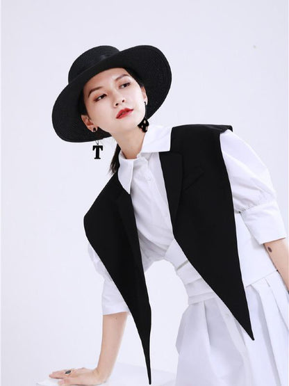 Simple Irregular Solid Pleated Midi Dress