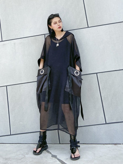 BLACK SUN-PROOF SEE-THROUGH COVER-UP