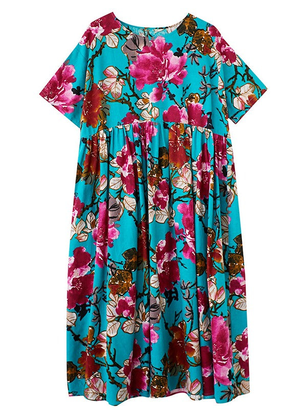 LOOSE FLOWER PRINTING NATIONAL DRESS